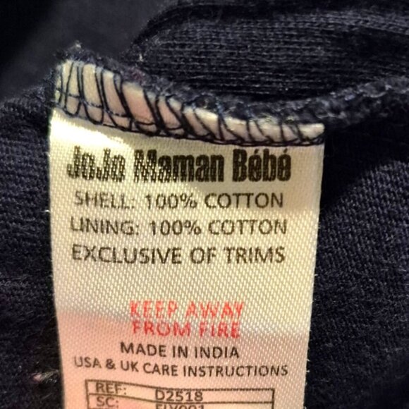 Jojo Maman Bébé girls size 12-18 months navy hedgehog with leaves shirt, guc - Picture 5 of 5